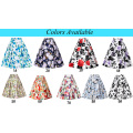 Grace Karin 10 Patterns Occident Women Vintage Retro Floral Pattern Jupe en coton CL008925-1